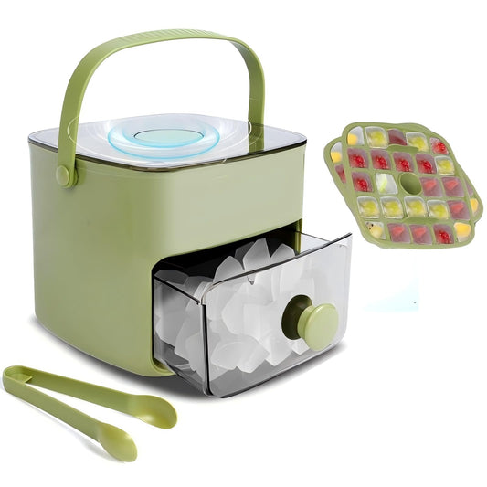 Ice Cube Tray with Lid & Bin Ice Maker for Freezer Ice Trays Ice Container.