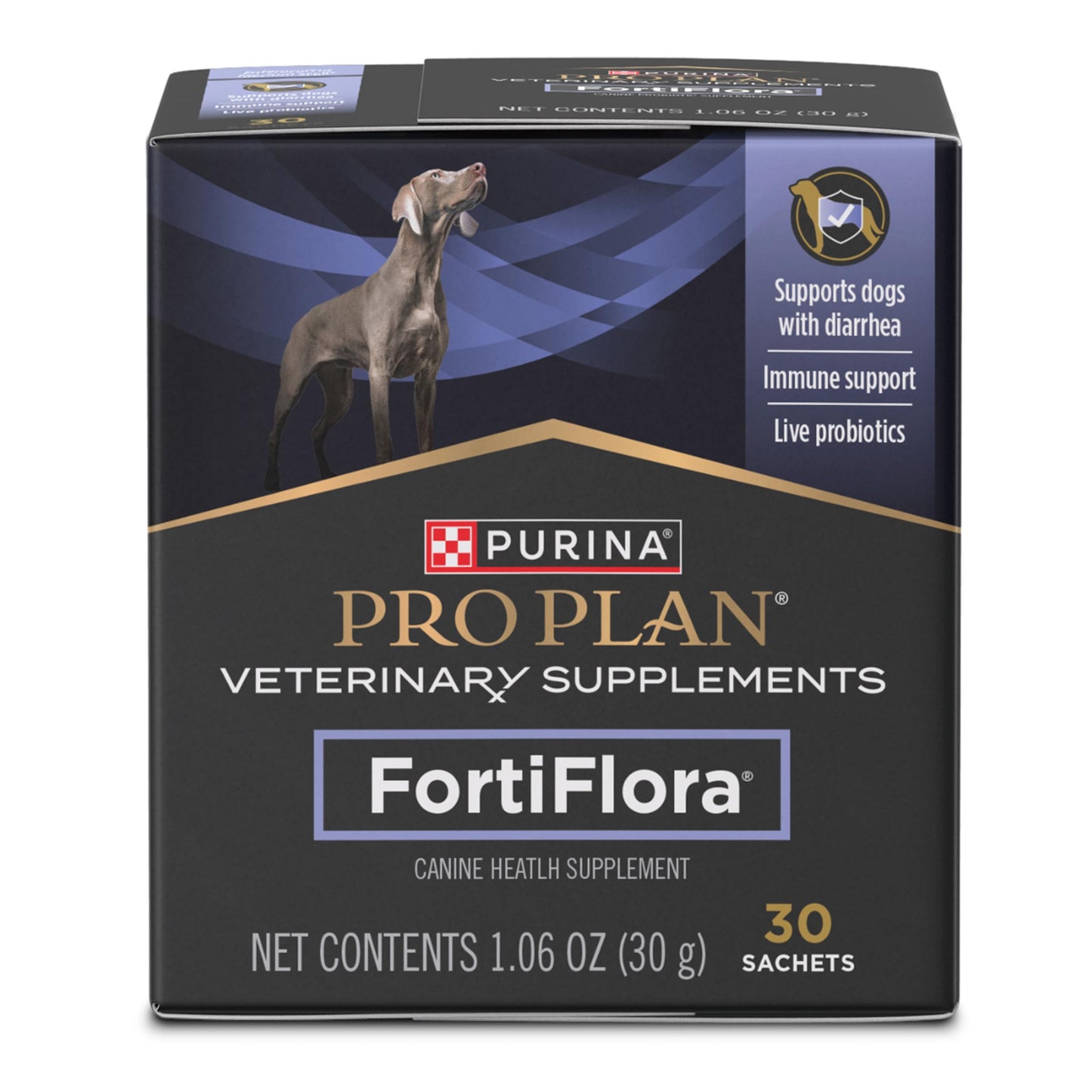 Purina Pro Plan Veterinary Supplements FortiFlora Daily Probiotics for Dogs, Helps Digestive Gut Health and Diarrhea - 30 ct. Box